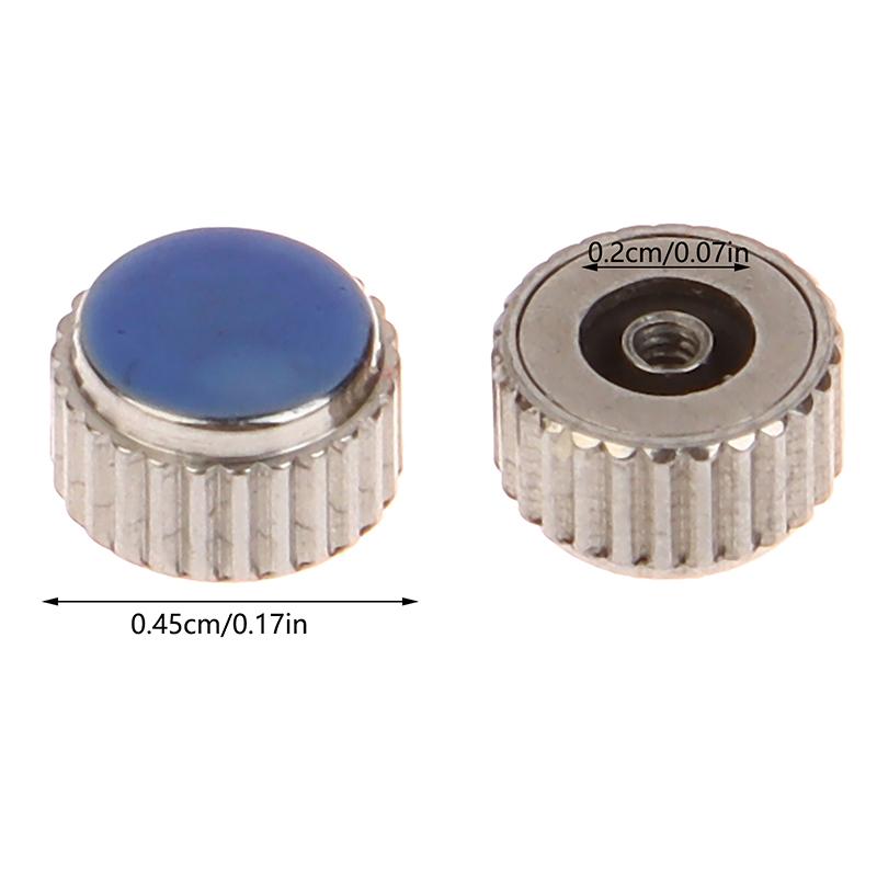 

2 шт. Стальная часовая головка серебристого цвета, диаметр головки 4,5 мм-7 мм, с плоской трубкой для ремонта часов L4429