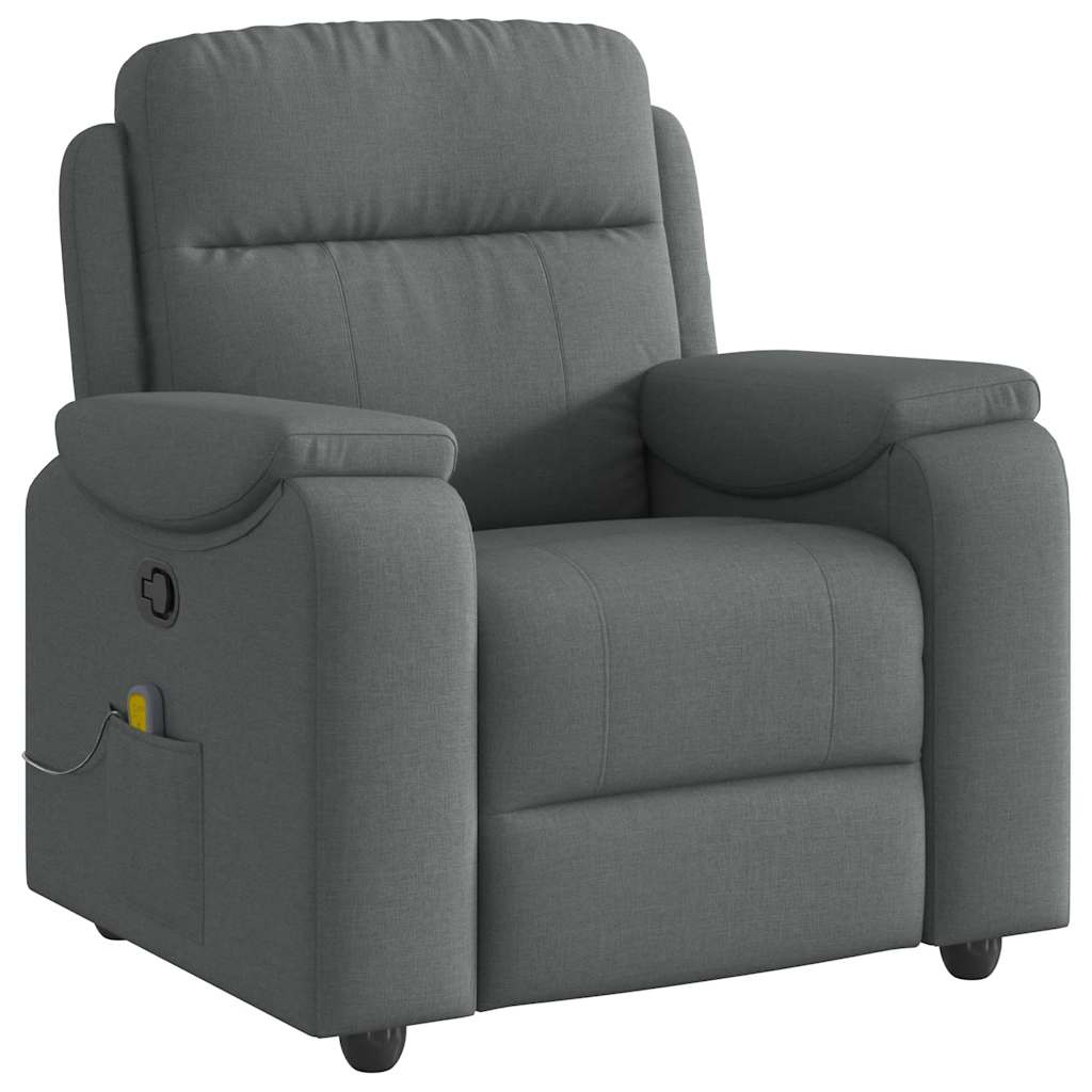 Massage Chair Dark Gray Fabric