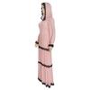 Übergröße Afrikanisches Damen Kapuzen Elastisches Chiffon Muslimisches Kleid