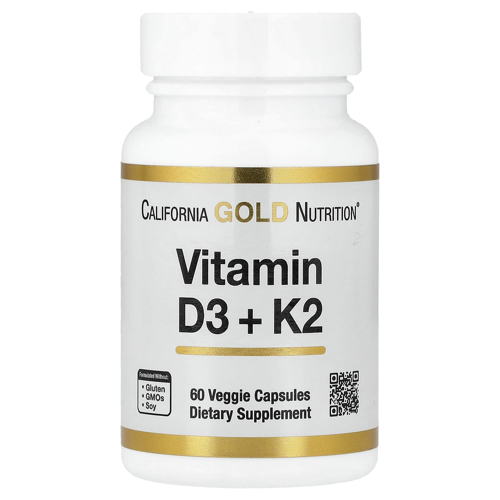 

Vitamin D3 + K2, 60 Veggie Capsules