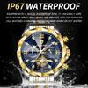 BINBOND Stainless Steel Strap Luminous Relojios Waterproof Chronograph Men's Watch Reloj Luxury Quartz Watches For Men+Box