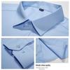 Teluoman Unisex Anti-Wrinkle Slim Fit Bamboo Fiber Business Shirt