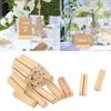 1Pc Rustic Wedding Wooden Place Card Holders Photo Postcard Clip Stand Engagement Birthday Party Table Number Name Sign