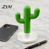 Stable Earphone Display Cactus Headphone Stand And Watch Holder, Desktop Organizer with Cable Storage PLA 3D Printed Tray, Rack for Earphones