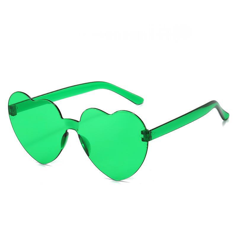 Trendy Heart-Shaped European-American Sunglasses for Women - Masquerade Party & Fun Glasses