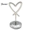 Desktop Photo Display Stands Hollow Heart Table Number Holder, Love Place Card Stand, Metal Seat Holders Clip for Photos, Food Signs, Memo Notes,