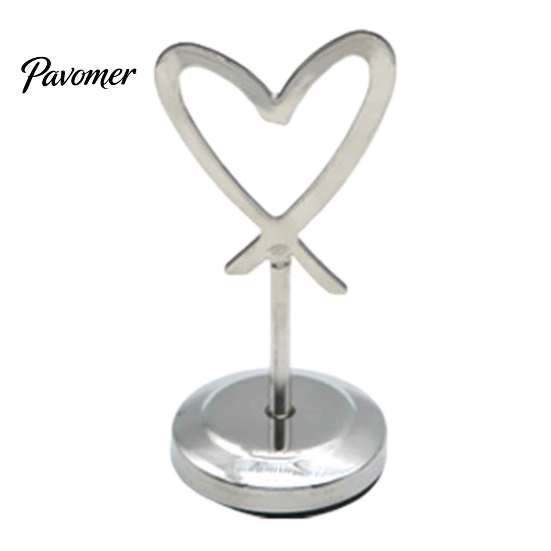 Desktop Photo Display Stands Hollow Heart Table Number Holder, Love Place Card Stand, Metal Seat Holders Clip for Photos, Food Signs, Memo Notes,