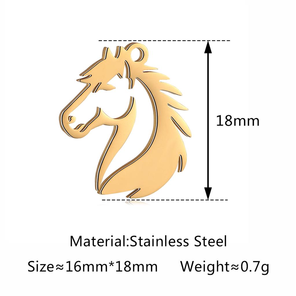5Pcs Horse/Hat/Horseshoe/Cactus/Boot Charms Stainless Steel Western Cowboy Pendants DIY Bracelet Necklace Crafts Jewelry Making