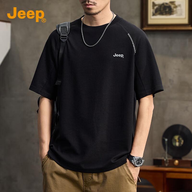 JEEP Men's Casual Round Neck Short Sleeve T-shirt