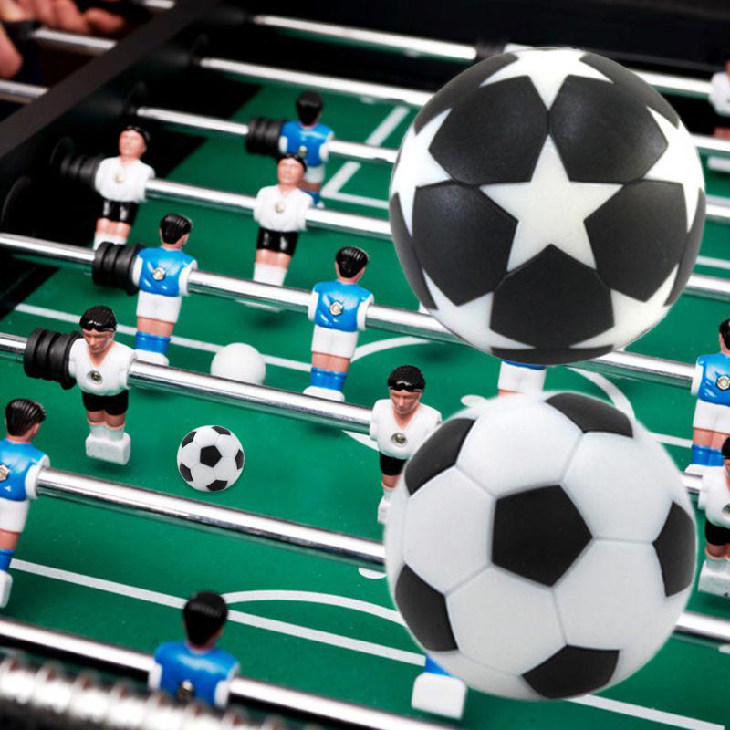 6pcs 32mm Table Soccer Foosball Fussball Football Machine Accessories Replacements Black and White Ball Kids Indoor Game