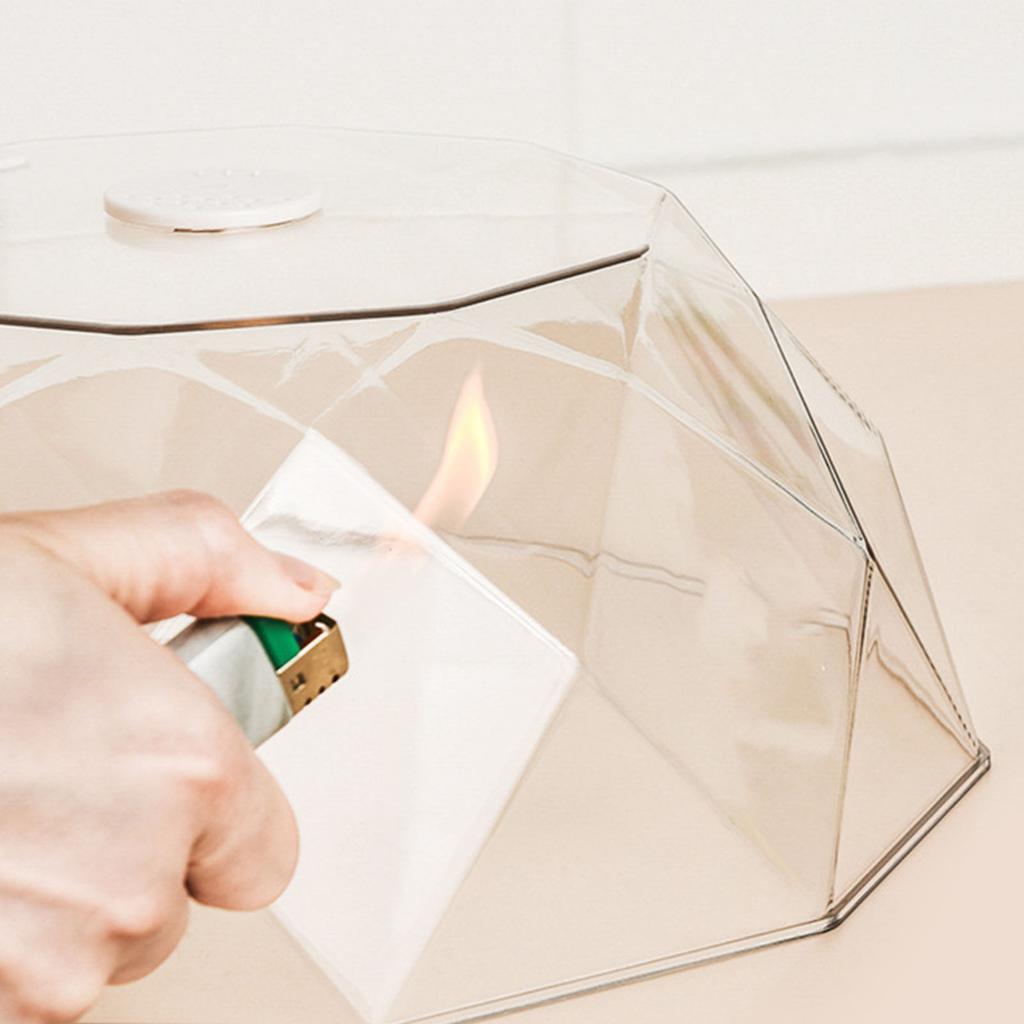 Geometric Microwave Splatter Cover Food Plate Lid with Steam Vents Handle Dustproof for Tray Pan