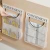 Wall-Mounted Kitchen Organizer: Hanging Mesh Bag & Hook for Plastic Bags & Trash Bags