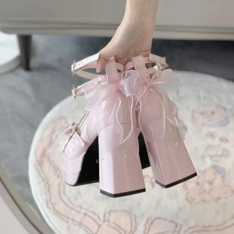 Night Club Platform Women Lolita Pumps Fashion Shallow High Heel Shoes Spring Autumn Ladies Outdoor Stripper Shoes