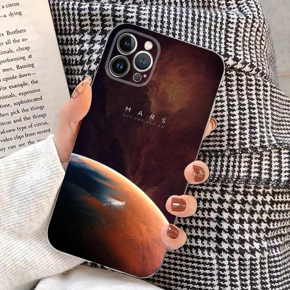 Saturn Mars planet Phone Case for iPhone 15 8 7 6 6S Plus X SE 2020 XR XS 14 11 12 13 Mini Pro Max Mobile Case