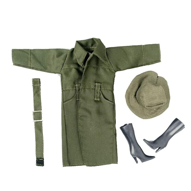 

Армейский зеленый зимний модный топ с длинными рукавами, пальто, кукольная одежда для куклы Барби, одежда, шляпа, комплект обуви, одежда для детей, игрушка «сделай сам» зелёный