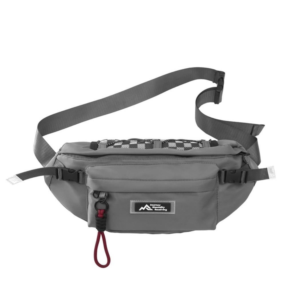 

Водонепроницаемая мужская нагрудная сумка повседневная сумка через плечо поясная сумка прочная нейлоновая сумка на плечо для пеших прогулок серый