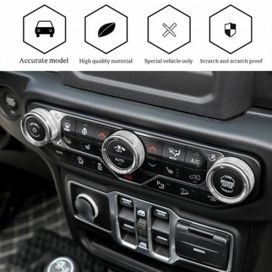 AC Air Conditioner Switch Knob Button Cover Trim for Jeep Wrangler JL JLU JT 18+