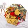 Winnie and Friends Themed Automatic Opening and Closing Umbrella, Brightly Colored 8-rib Portable Umbrella, Suitable for Men and Women, A Pe