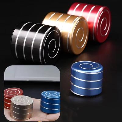 1 Stück Entspannungs Drehender Metall Schreibtisch Zylindrisches Gyroskop Büro Schreibtisch Fidget Geschenk Optische Täuschung Fließende Finger Spielzeug