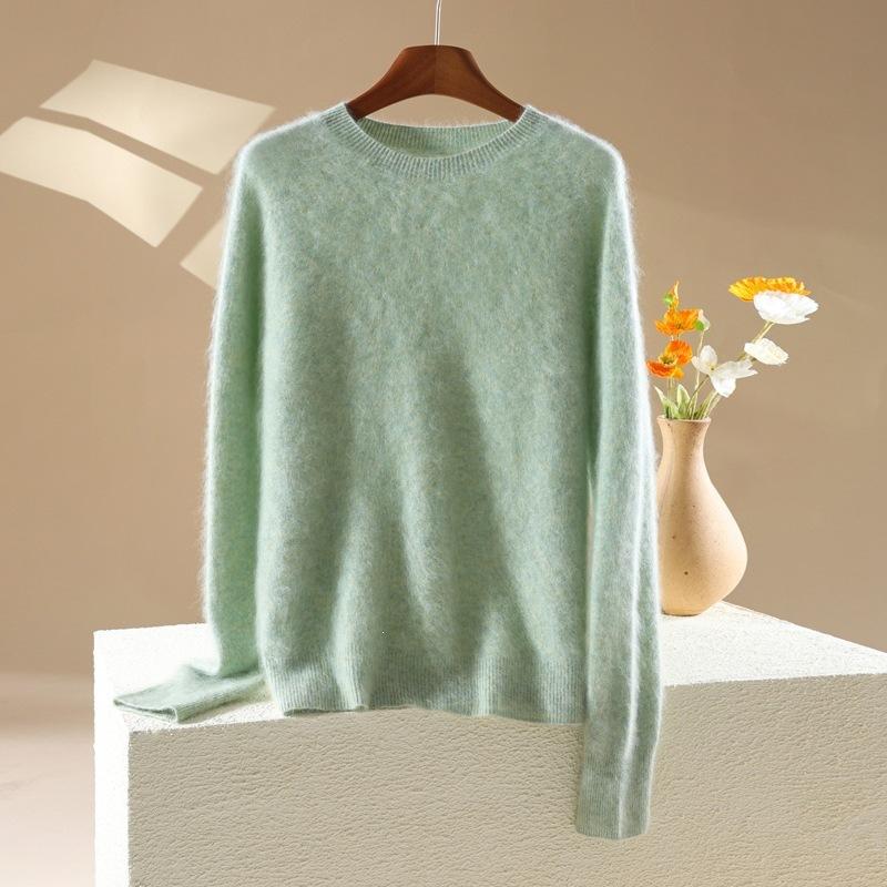 New Autumn-winter Women's Round-neck Pullover Sweater in Candy Colors, Soft and Cozy Inner Layer Top