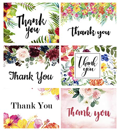 Darling Souvenir Floral Wreath Thank You Card Blank Greeting Card With White Envelopes
