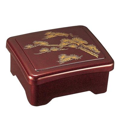 Fukui Craft Brown Jubako Box Eel Kozuki Donburi with Pearl Matsunai Red Finish (Fukui Craft) (16.7x14.3x8cm) Bowl, Jubako, (Product Code 5-729-4)