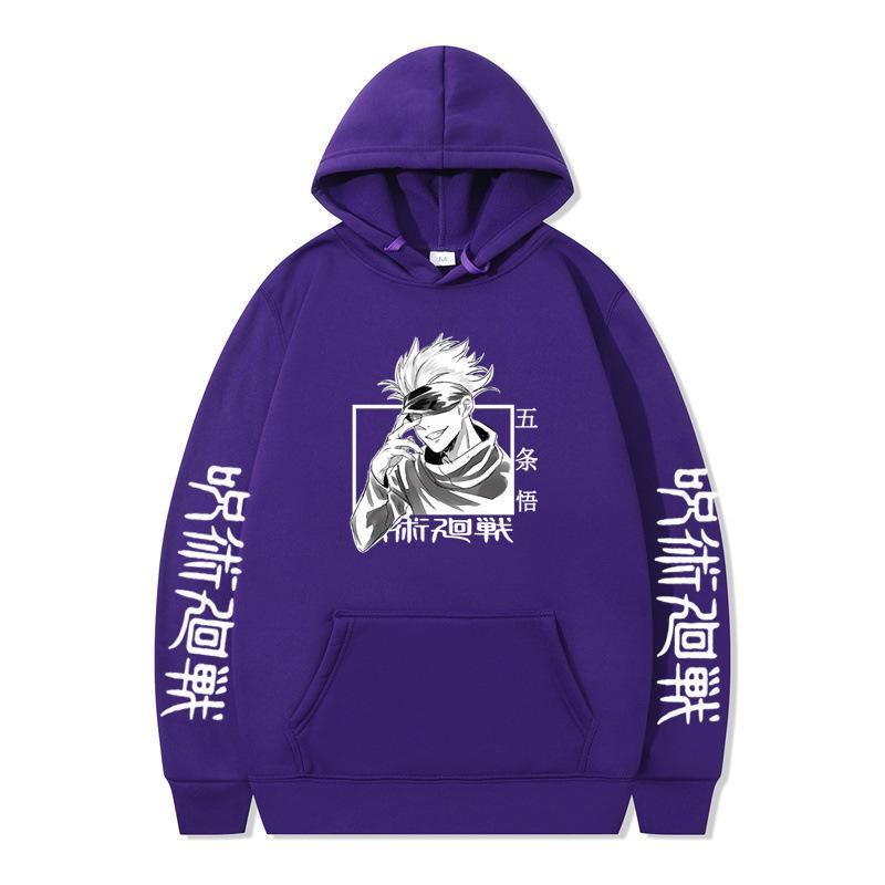 Jujutsu Kaisen Gojo Satoru Hoodie Fashion Design Men's Women's Sweatshirt Fleece Oversized Couples Casual Streetwear Hoodies