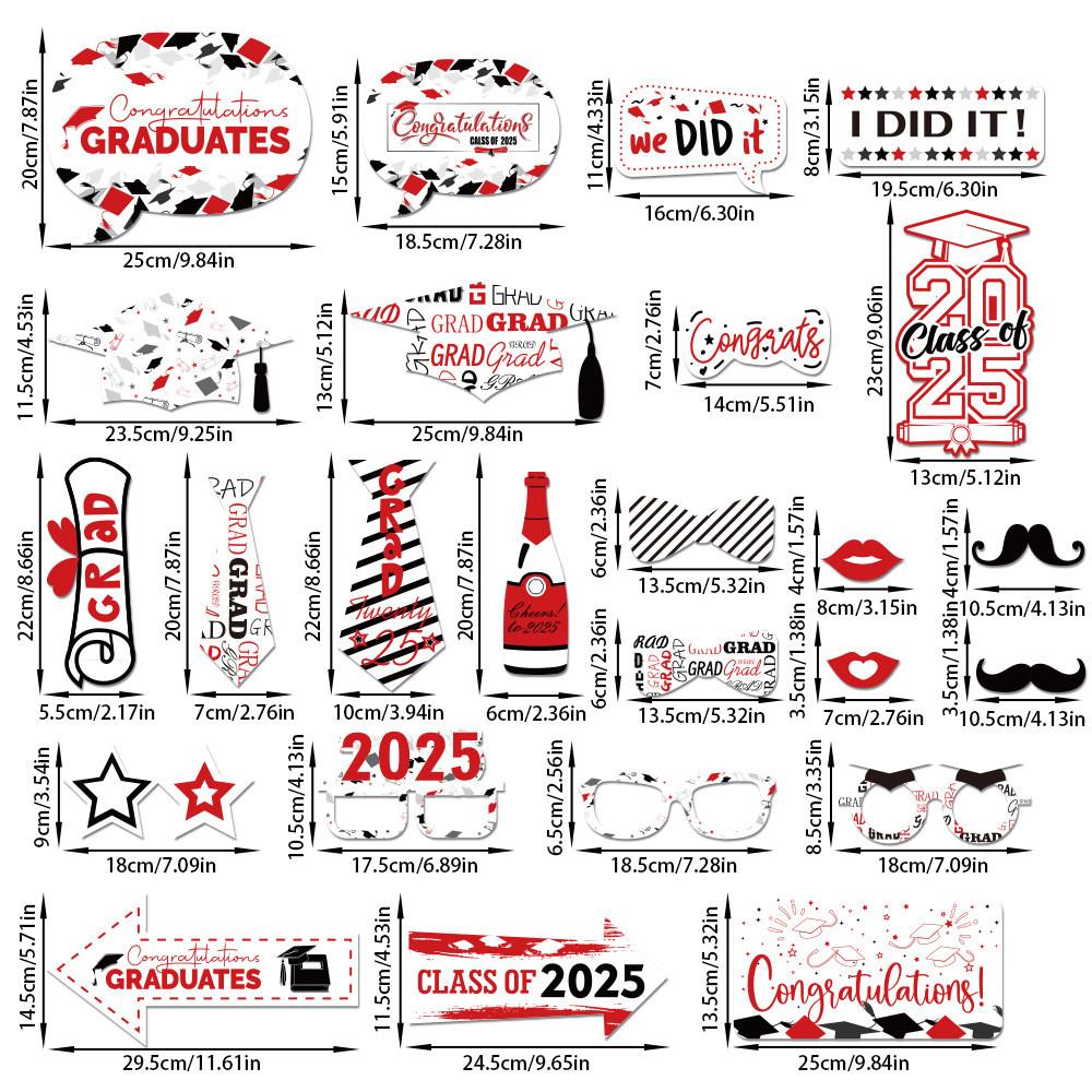 Theme Season Graduation Bachelor Hat Pattern Handheld Photo Frame Prop Photo