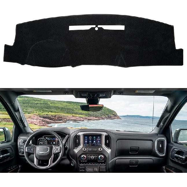 Dashboard Dash Cover Mat Carpet Compatible With 99-06 Chevy Silverado GMC Sierra,00-06 Chevy Suburban Tahoe GMC Yukon/XL,01-06 Chevy Avalanche(Black)
