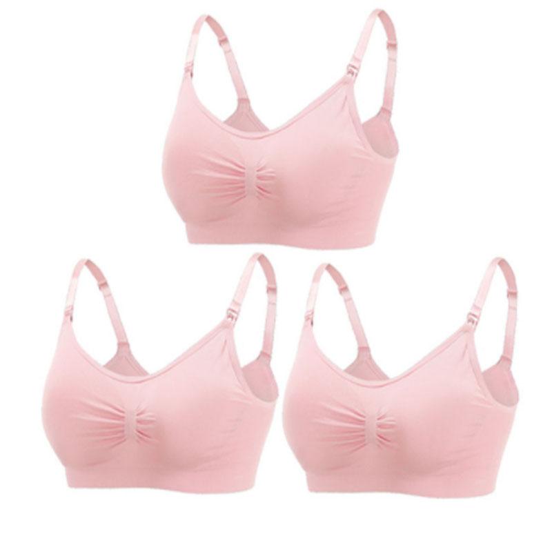 3pcs/Set High Quality Maternity Nursing Bras Cotton Breastfeeding Pregnant Underwear Seamless Large Size Breathable Bra Push Up