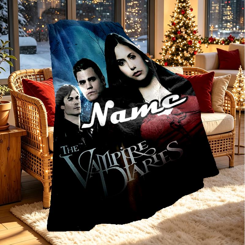 Custom Name Personalized horror theme Print Blanket, Home Decor, Bedroom, Sofa, Camping, Couch, Gifts for Birthday Christmas