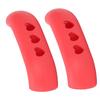 2pcs Silicone Pot Grip Handle Sleeve Heat Resistant Prevent Scald Insulated Hot Handle Holder Cover