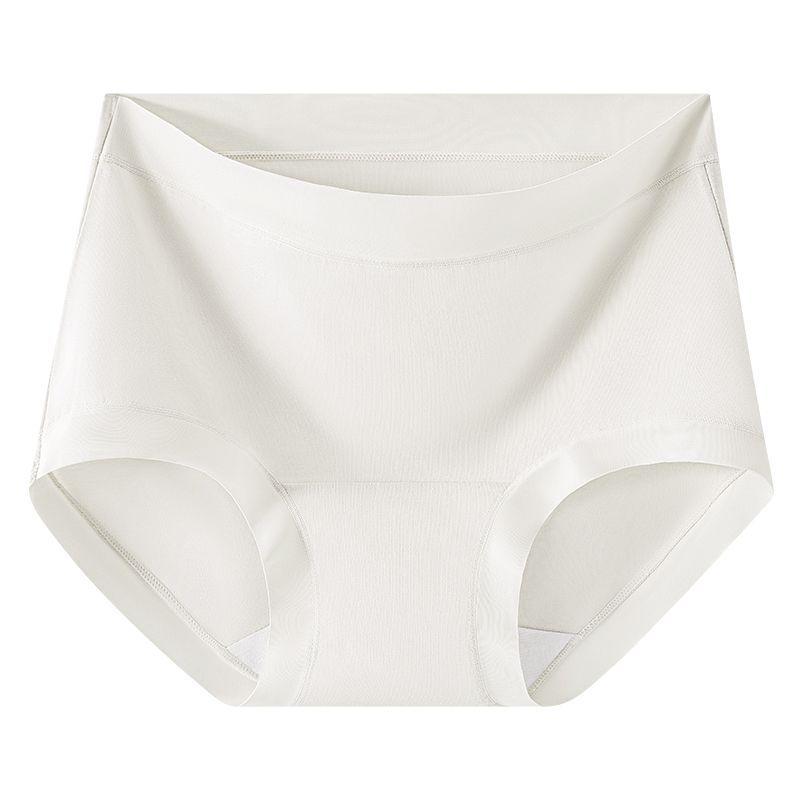 Ladies Spring and Autumn Simple Sweet 10A Class Antibacterial Skin Friendly Soft Middle Waist Briefs M белый