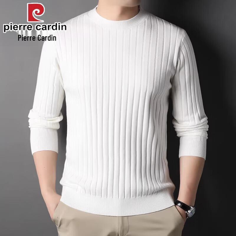 

Мужской вязаный свитер Pierre Cardin однотонный с круглым вырезом M