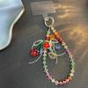 Handmade Green Beaded Flower Phone Chain With Crystal Tassels For Women And Men