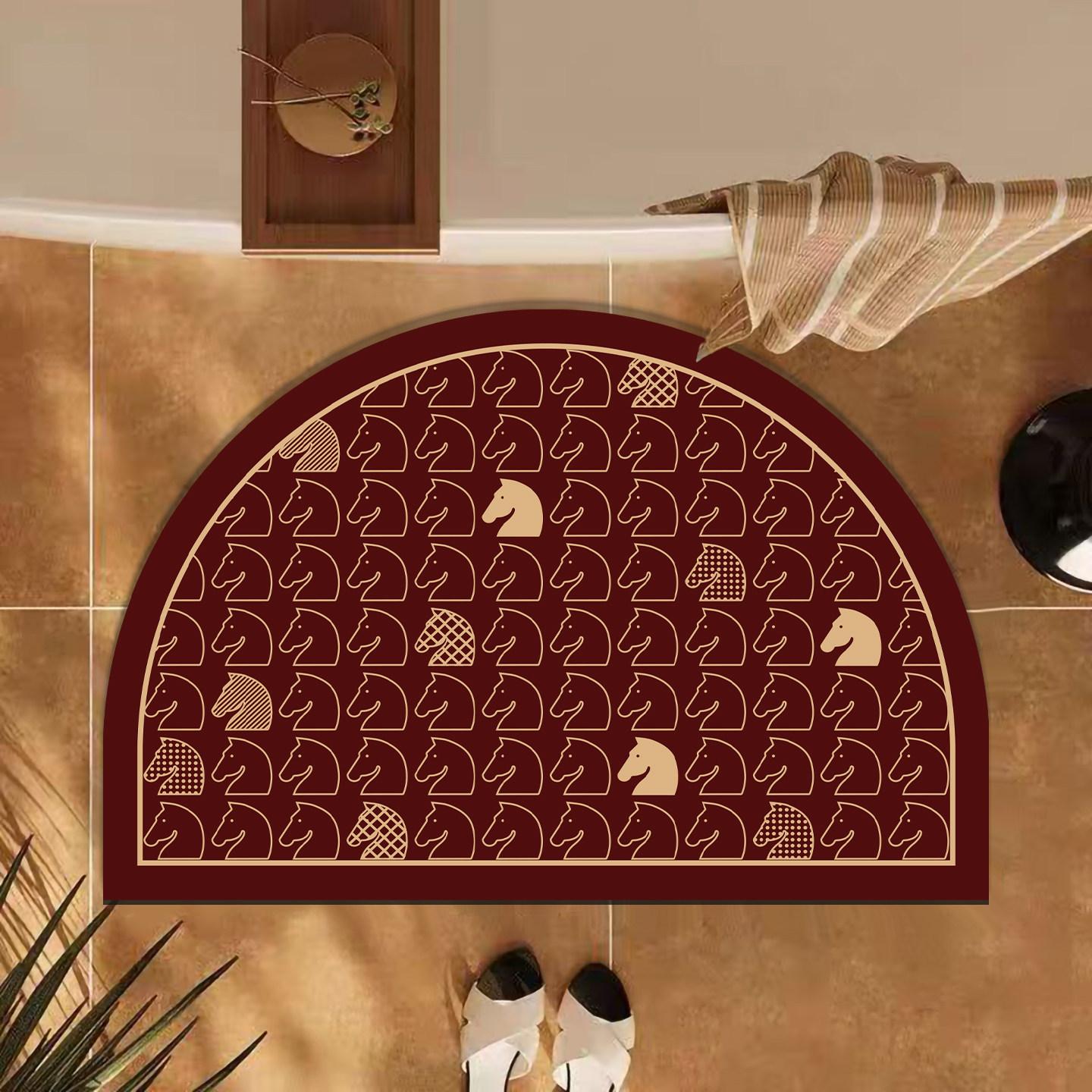 

Festive bathroom floor mat, water-absorbing diatom mud floor mat, toilet water-absorbing quick-drying foot mat, toilet dirt-resistant non-slip mat 40*60cm