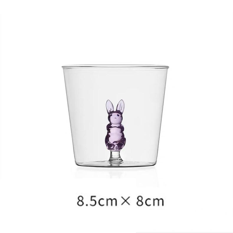 3D Creative Handmade Bubble Glass Cup Three-Dimensional Animal Plant Shape Coffee Milk Drink Cute Transparent Glass Cup,Gift
