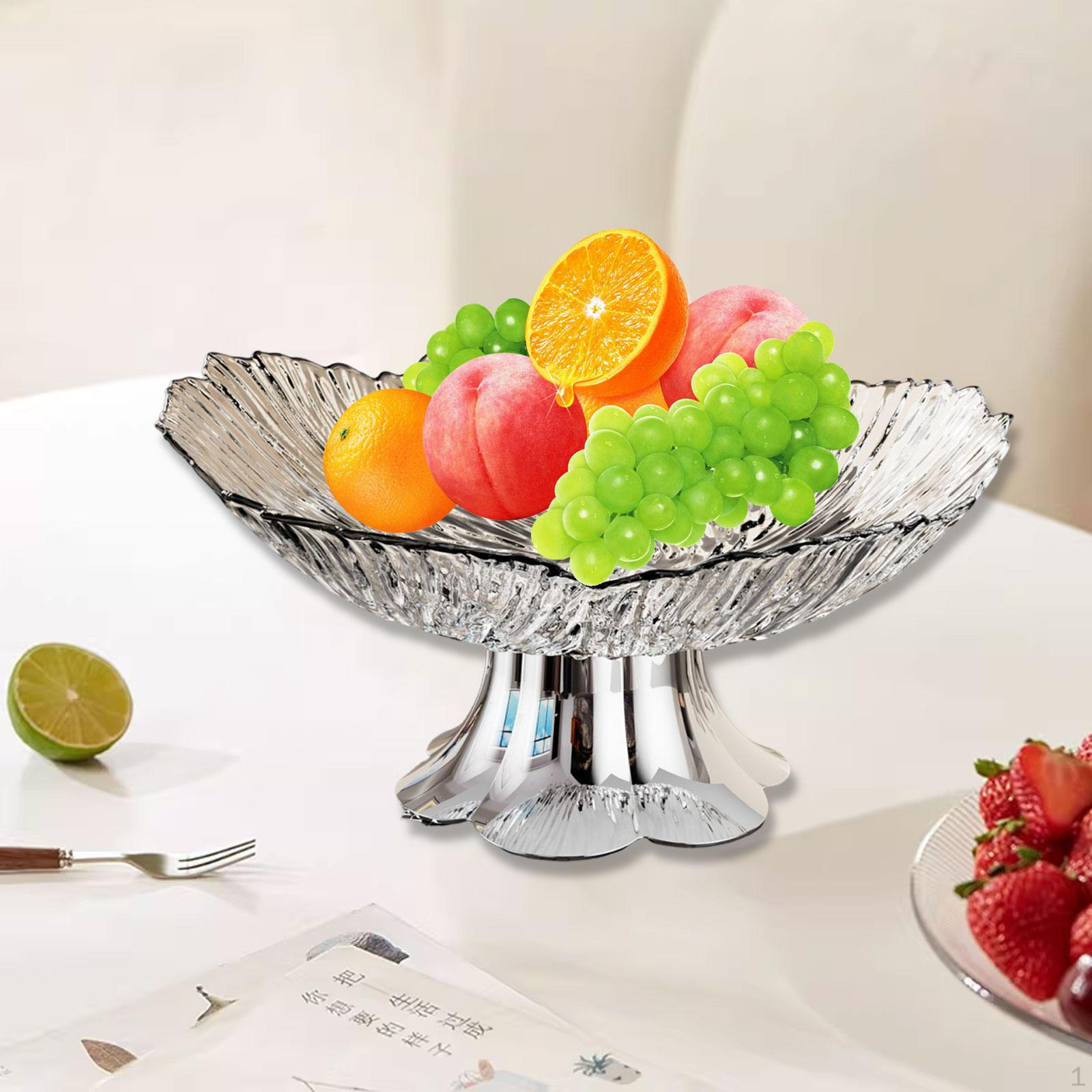

A Modern And Multifunctional Freestanding Fruit Tray, Ideal for Appetizers Decorating Transparent White