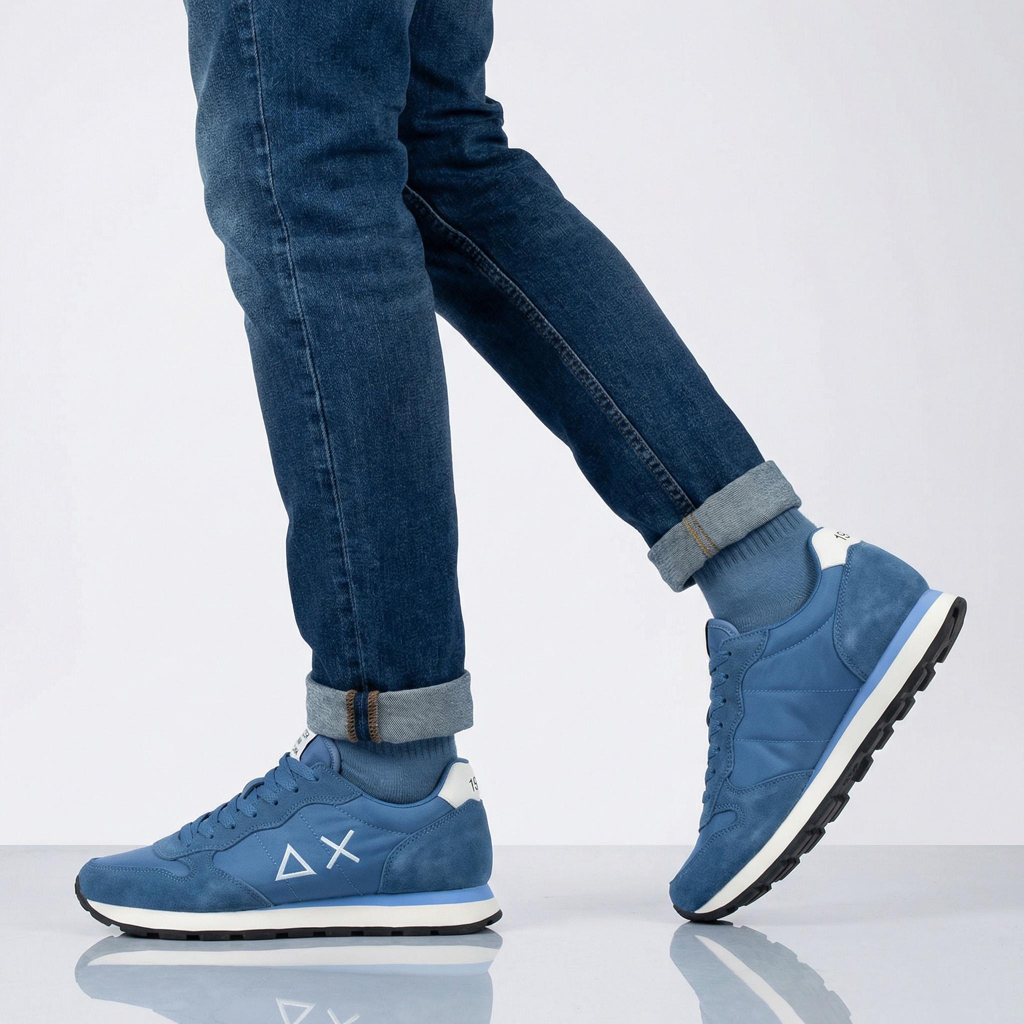 Sun68 Men's Blue Tom Solid - Sneakers Shoes Z36101-80 Original 40