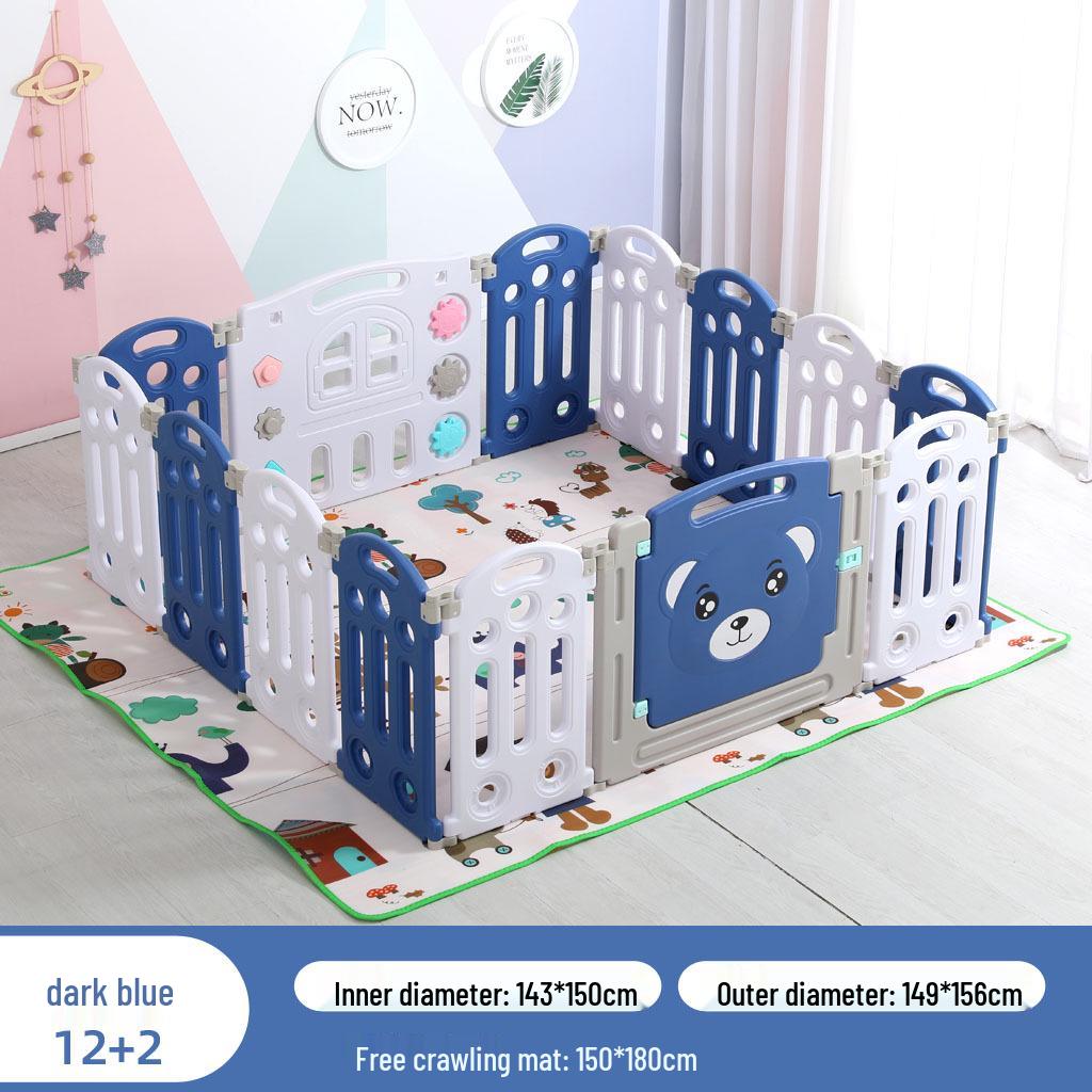 Kids' Indoor/Outdoor Safety Play Fence with Slide - Ideal for Crawling and Walking