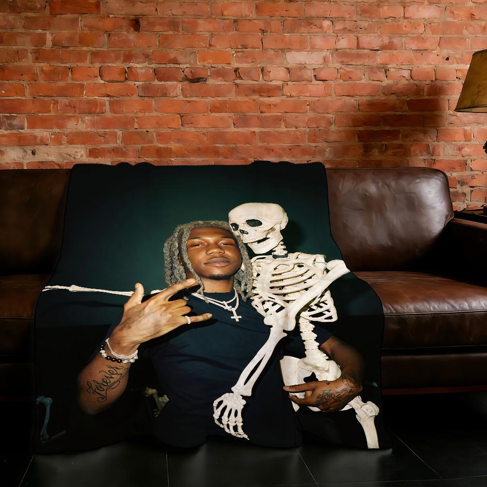 Lonely Blanket Super Warm Comfortable Plush Throw Blanket Child Rapper Home Sofa D-Destroy Bedroom Gift 75X95CM