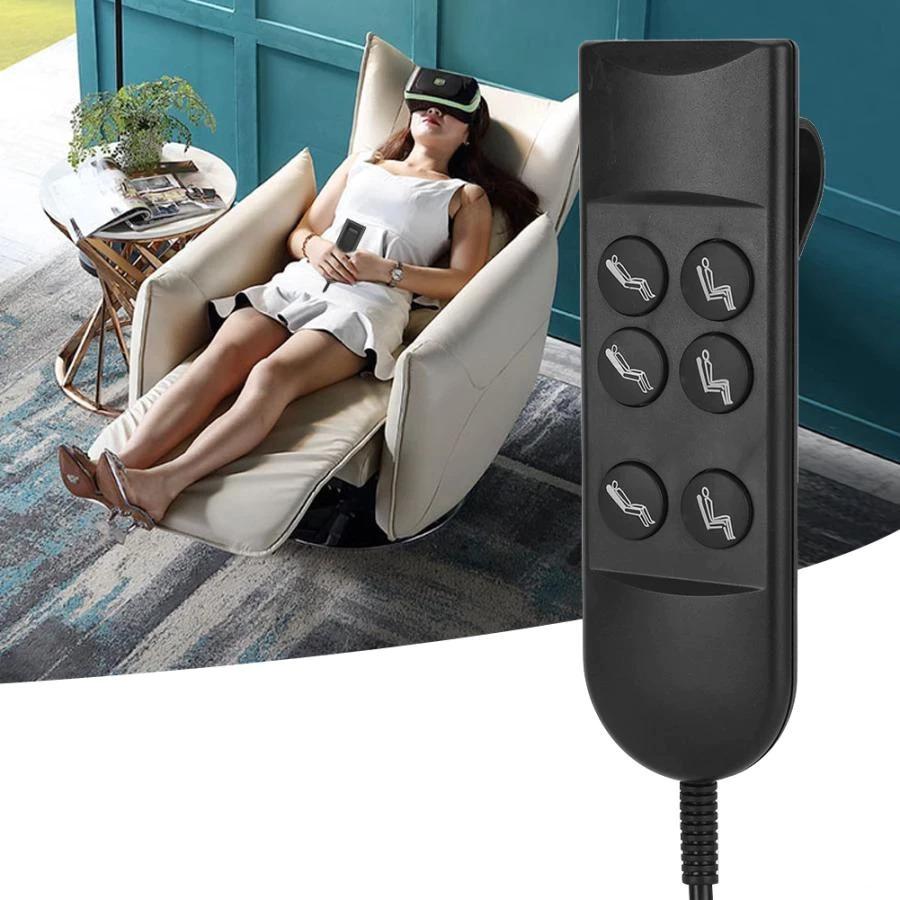 6 Button Remote For Recliners 5 Pin Lift Chair Handset Controller Hand Control For Power Furniture
