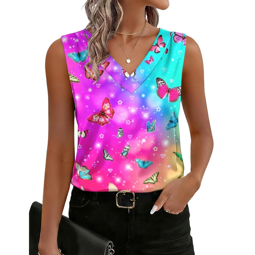 Women's Fashionable Casual Retro Striped Print Tank Top