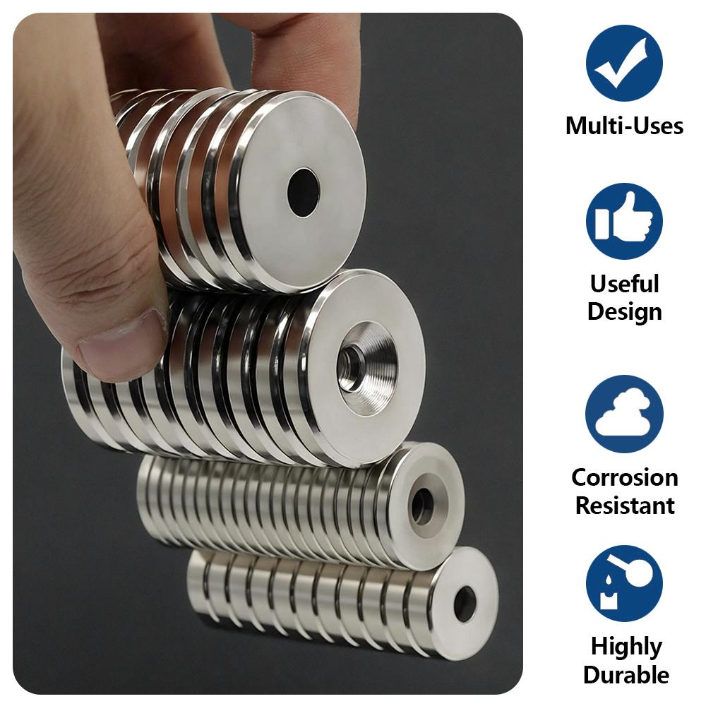 N35 Round Countersunk Hole Neodymium Magnet Strong Permanent Magnet For DIY Craft Model Hardware Fixing
