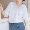 NaVaVa Women Retro Lace V Neck 5 10 Blouse Nb2804