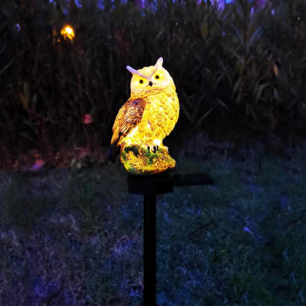 Owl Solar LED Lights Waterproof Garden Decorative with Stake for Outdoor Yard Pathway Outside Patio