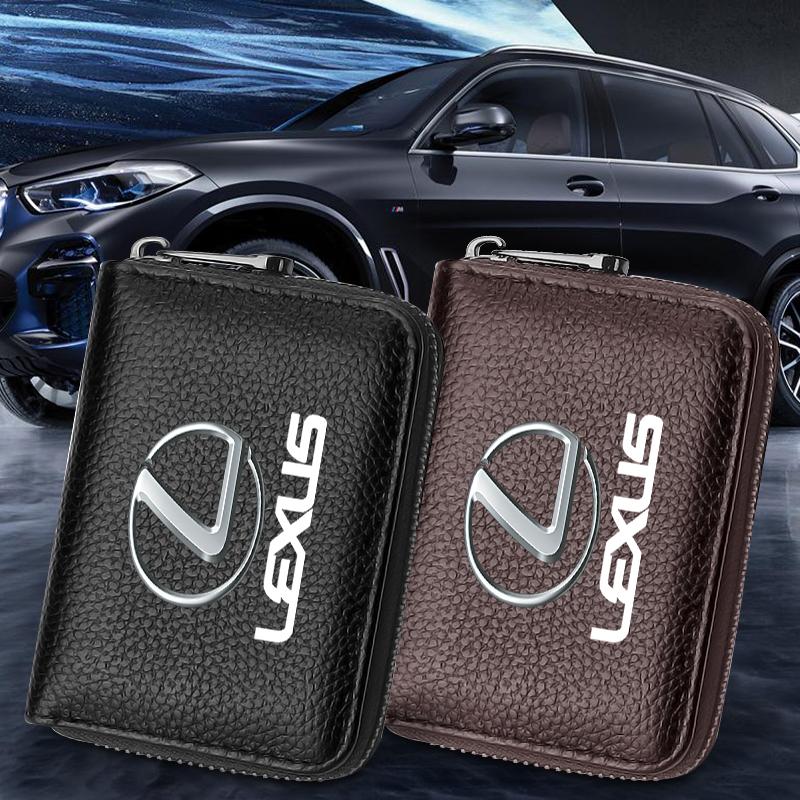 Leather Men Car Driver's License, ID Card, Bank Card Wallet Car Styling For Lexus ES KU8