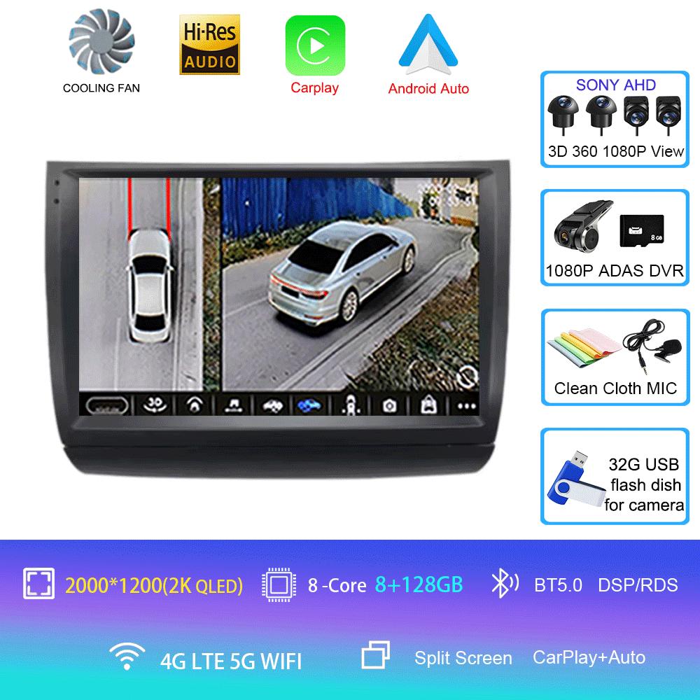 Car Radio Android 14 Carplay Auto WIFI+4G For Toyota Prius 20 2002-2009 Multimedia Video Player GPS Navigation Stereo Head Unit