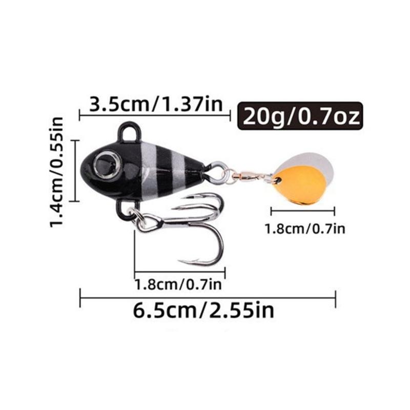 Artificial Hard Baits Sequins Tackle Crankbait Vibration Spinners Sinking Baits Enhances Fish Attracting Performances