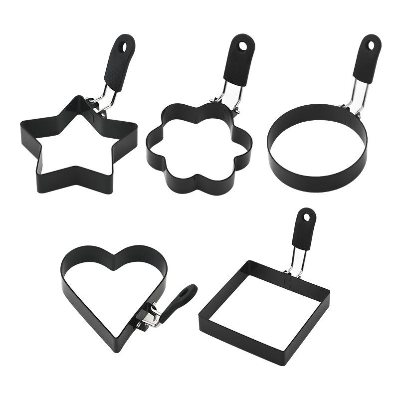 

Форма для жарки яиц из нержавеющей стали, защищающая от ожогов - формы: цветок, звезда и квадрат